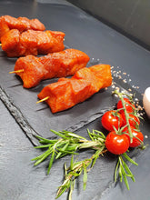 Load image into Gallery viewer, 7 x 120g Chicken Breast Kebabs Marinated in Bbq Glaze
