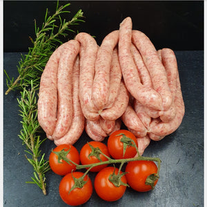 22 Traditional Handmade Lincolnshire Pork  Chipolatas / approx 680 grams